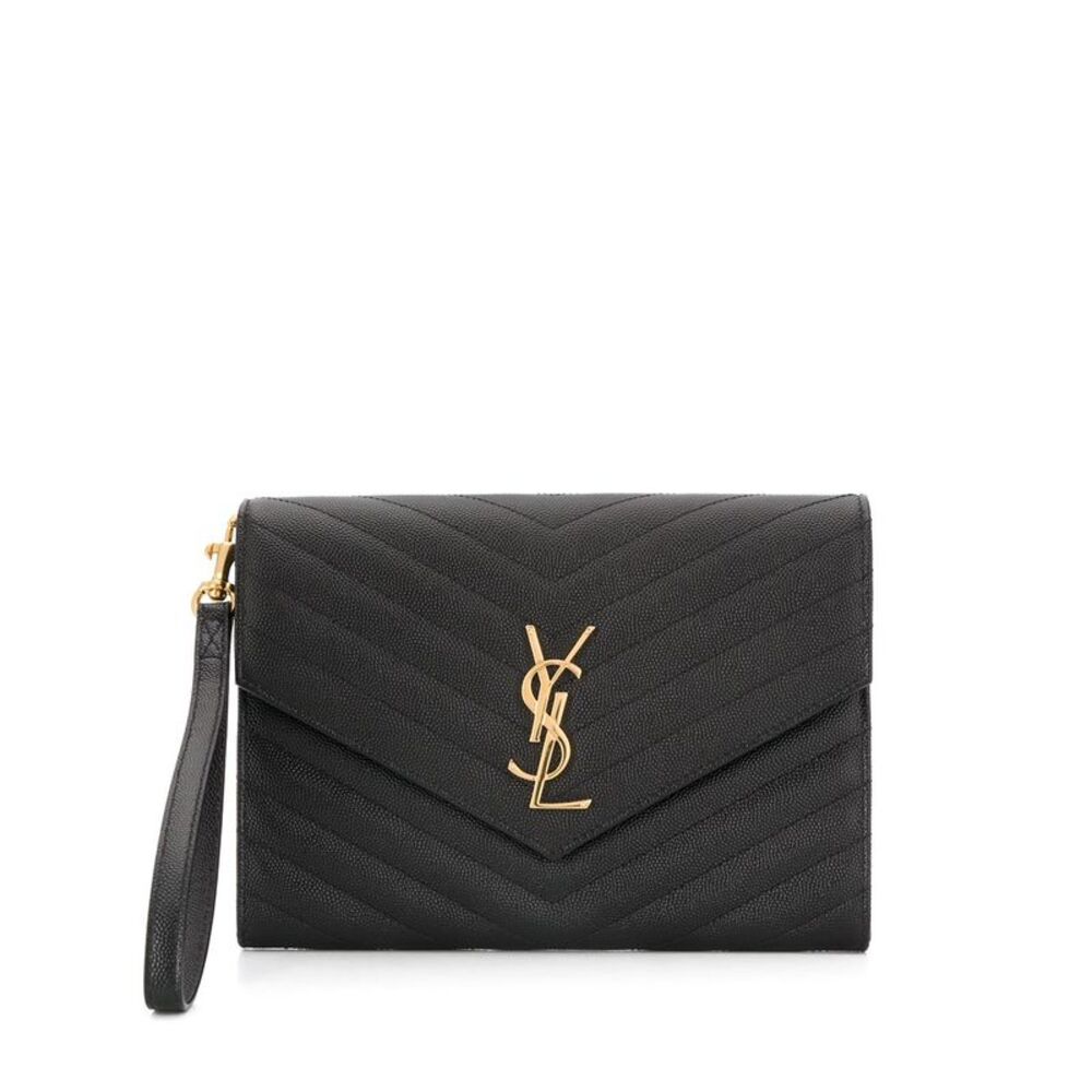 Cassandre Matelassé Flap Pouch In Grain De Poudre Leather Women
